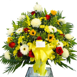 Yellow sympathy floor basket