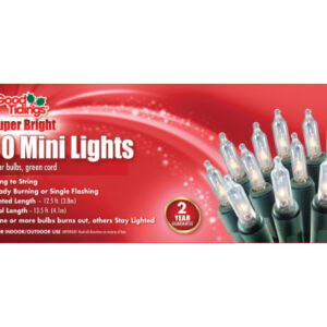 Good Tidings Super Bright 50 Mini Clear Lights Set