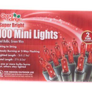 Good Tidings Super Bright 100 Mini Red  Lights Set