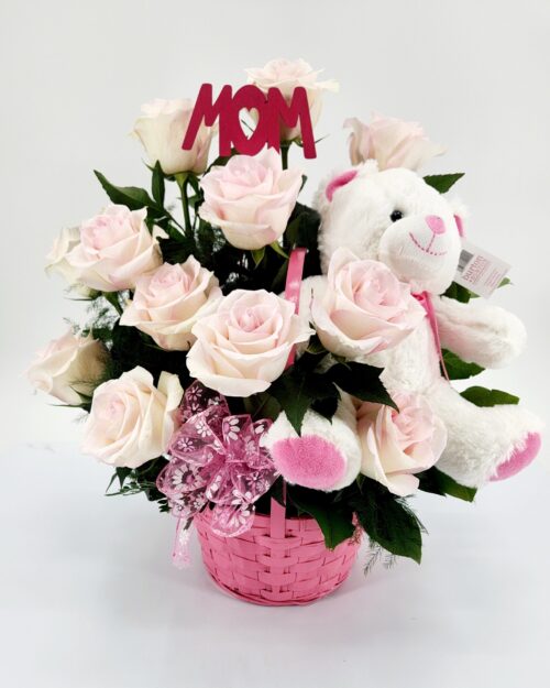 Pink I Love You Beary Much Pink I Love You Beary Much Mother's Day flowers