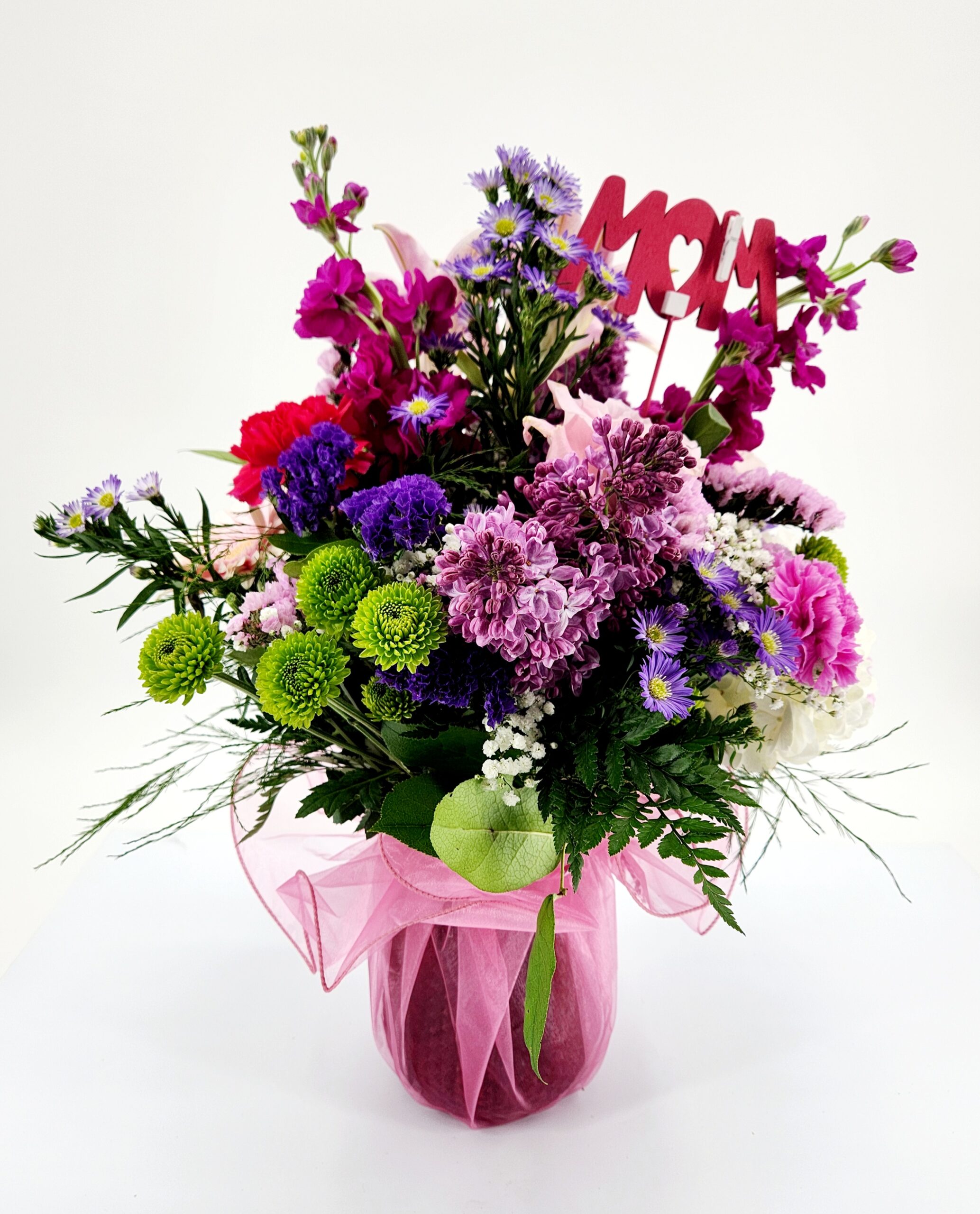 Pink Organza Mother's Day Pink Organza Flowers