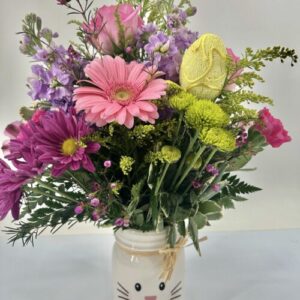 Bunny Mason Jar Arrangement 1