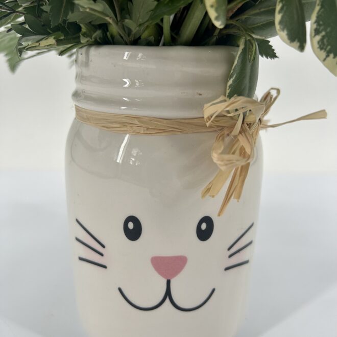 Bunny Mason Jar Arrangement 2